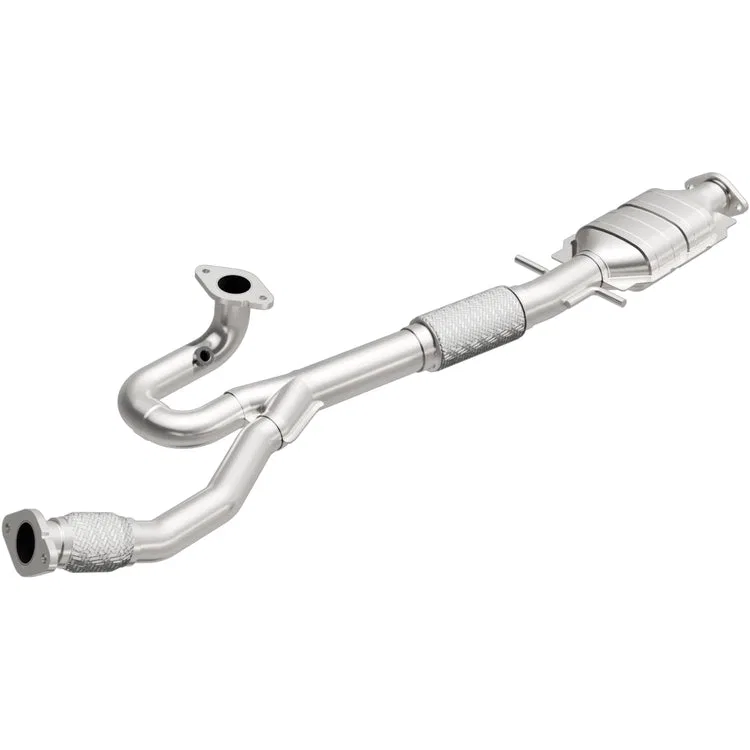 557000 – MAGNAFLOW Catalytic Converter, Stainless Steel Case Single Bolt-On Inlet Dual Bolt-On Outlet 54 Inch Overall...